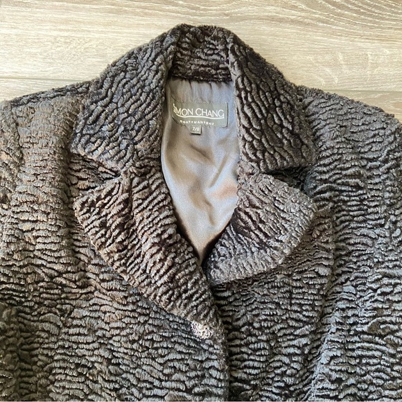 Simon Chang Heavy Crinkled Black Velvet Jacket - Picture 6 of 15